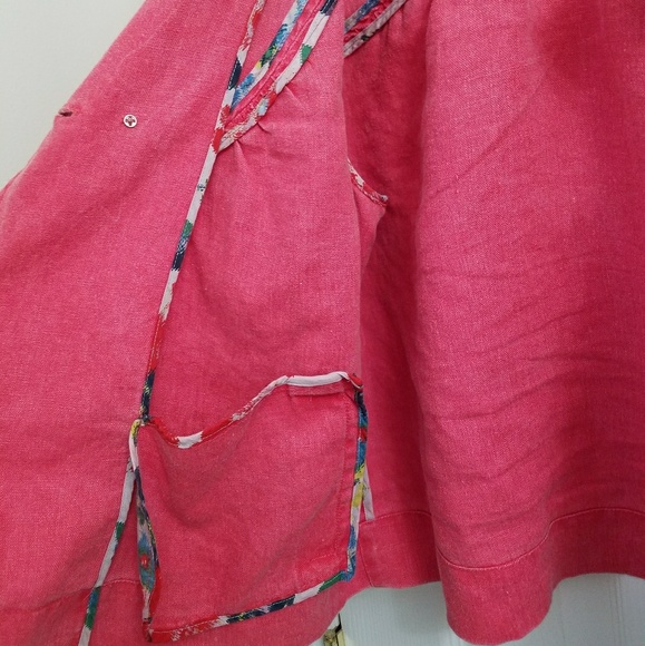 Adorable Linen Cropped Peacoat - Picture 5 of 5